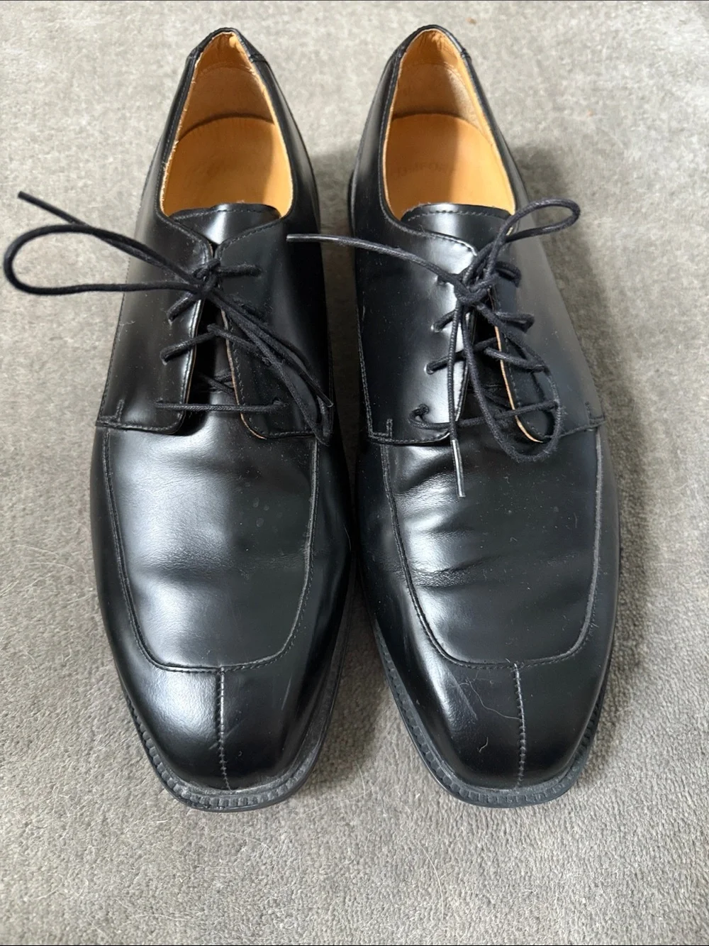 Rockport Men’s Black Leather Lace-Up Dress Shoes